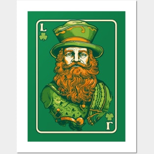 Leprechaun Shamrock Card St Paddys Day Festival Posters and Art